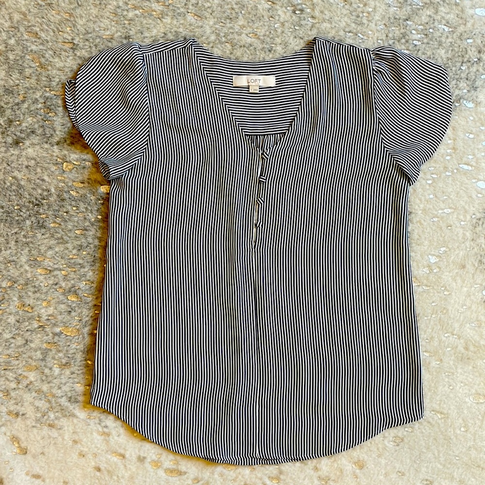 Loft Striped SS Blouse